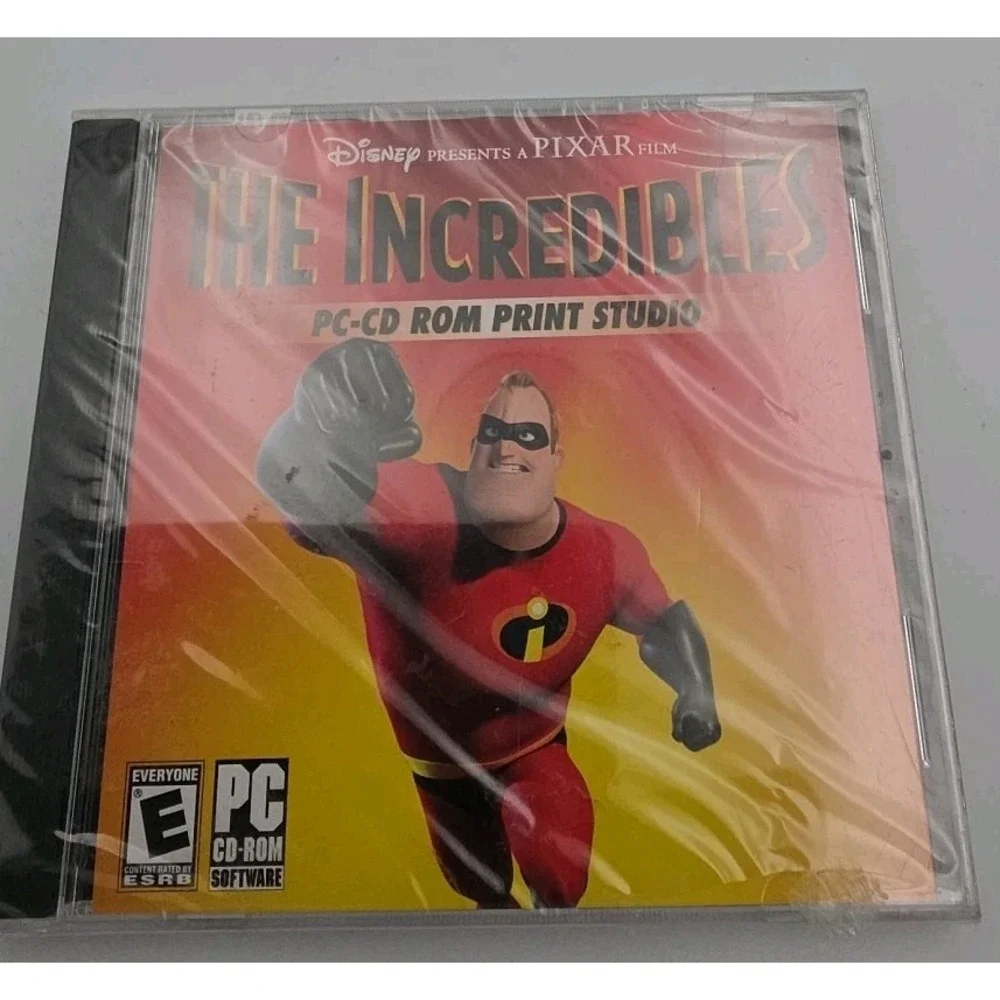 Disney Pixar The Incredibles PC-CD ROM Print Studio Video Game Sealed New PC